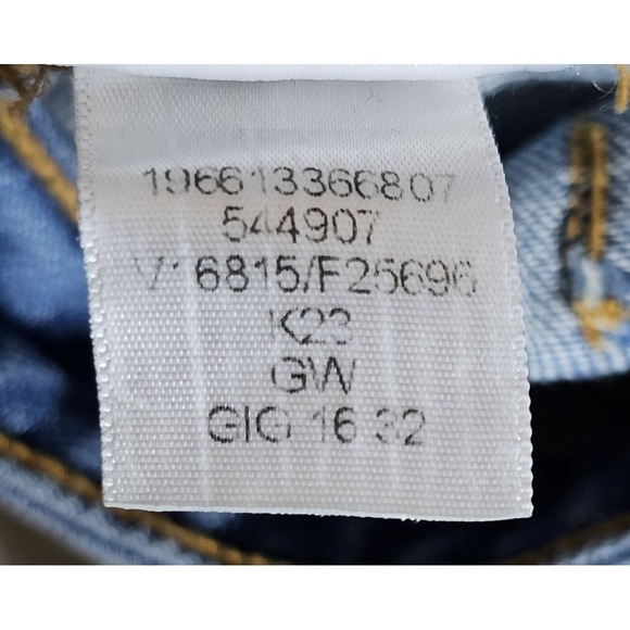 Lands End Jeans Womens Sz 16 Blue Denim High Rise Straight Leg 5 Pocket Stretch - Picture 6 of 9